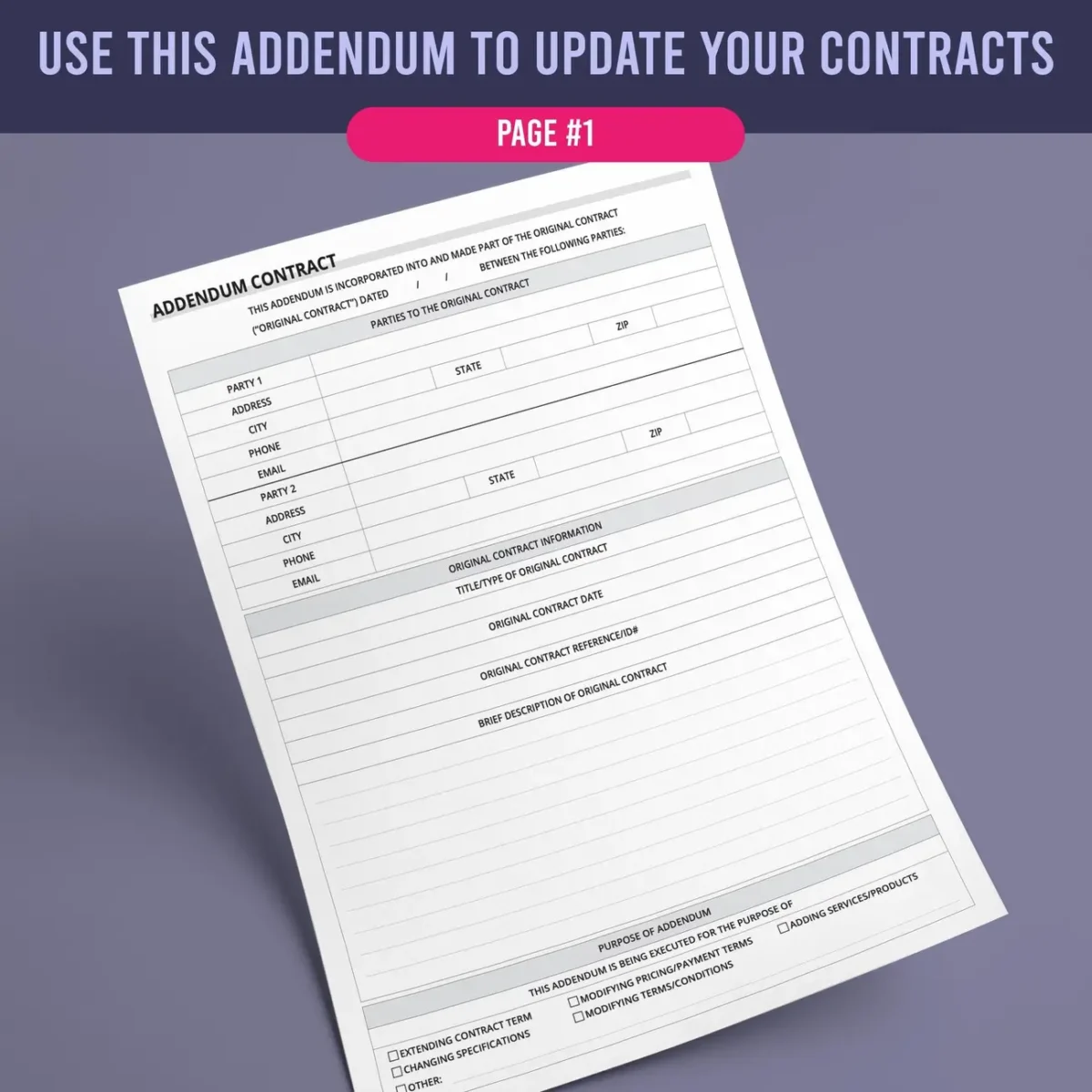 Addendum Contract Form - Image 2