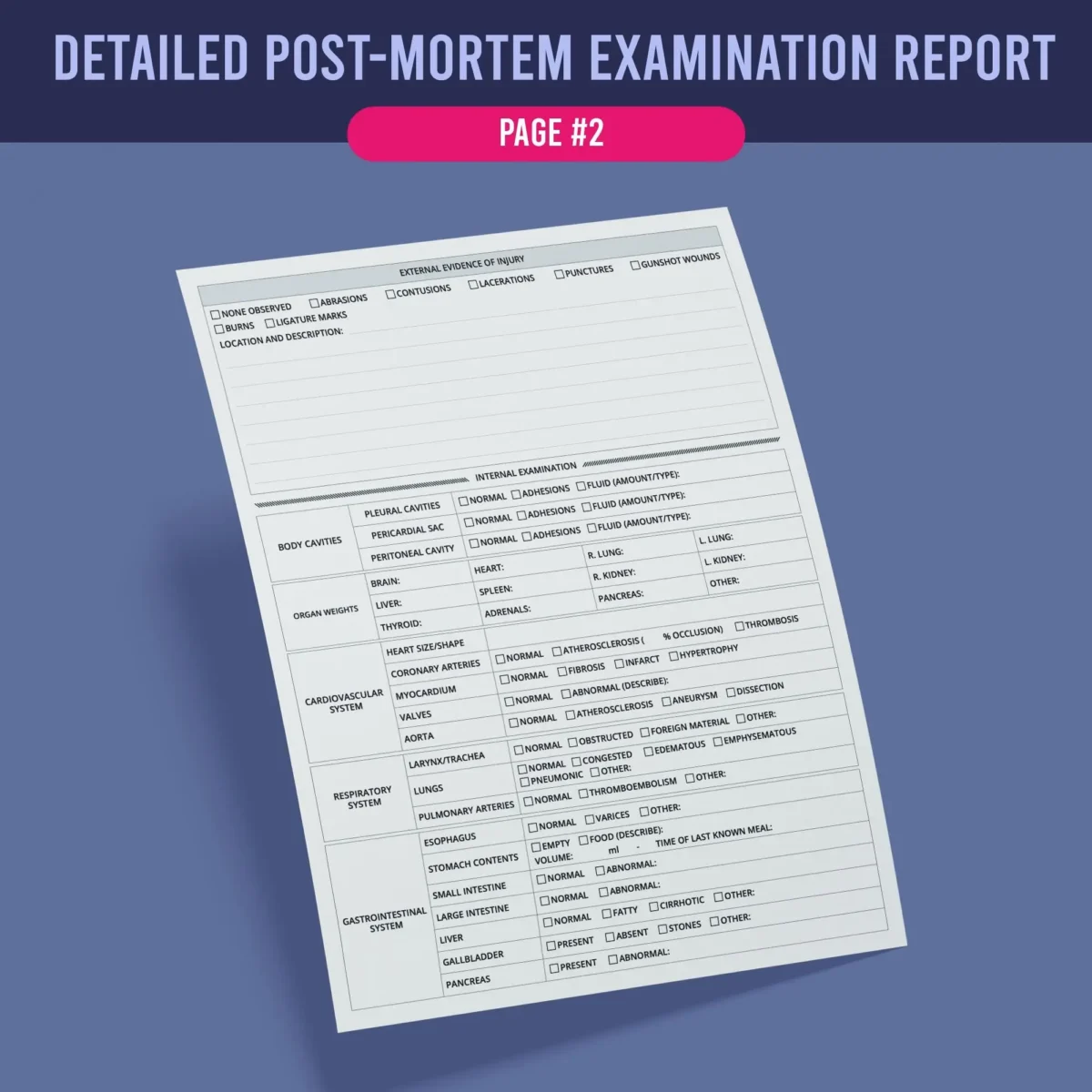 Autopsy Report Form - Image 3