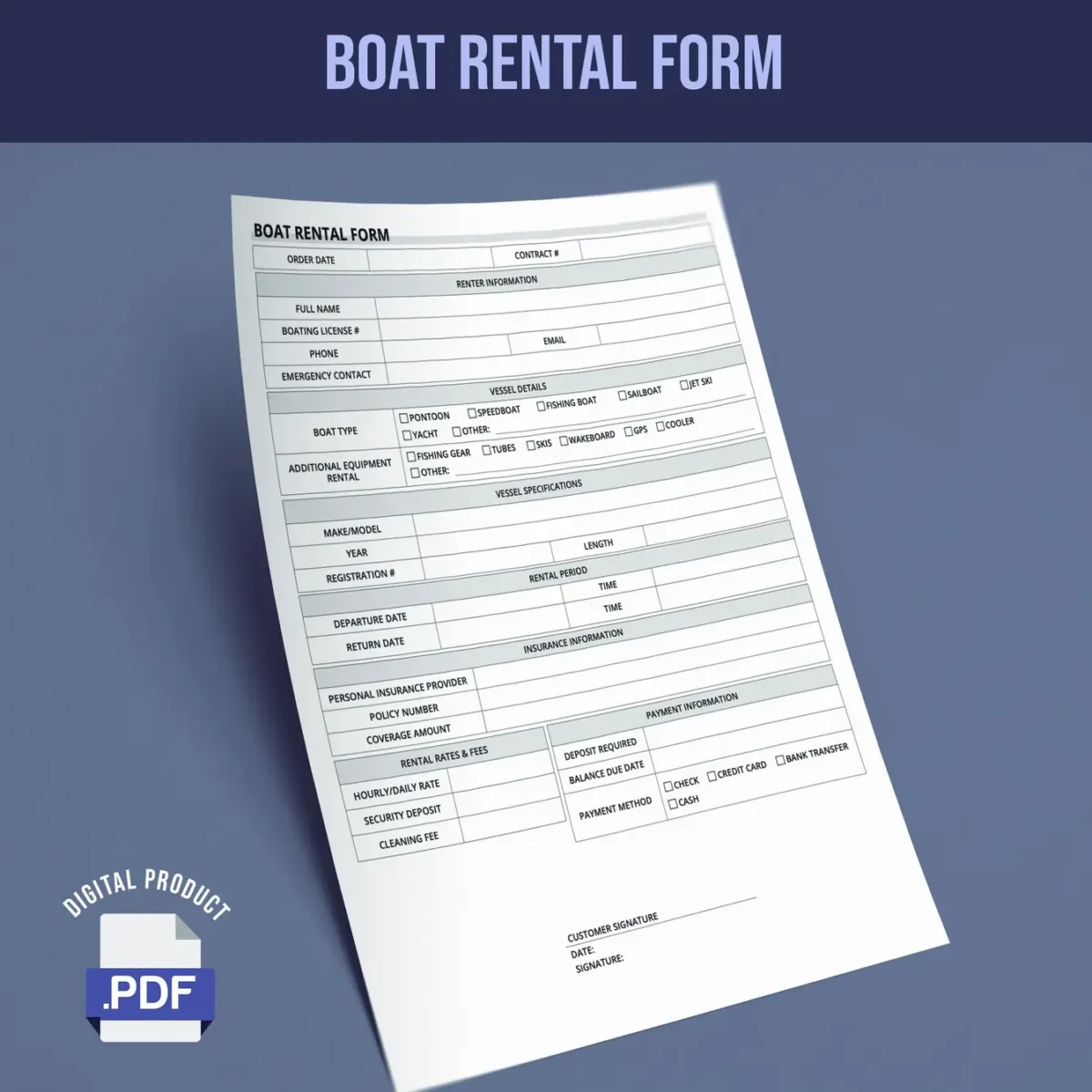 Boat Rental Form - Image 1