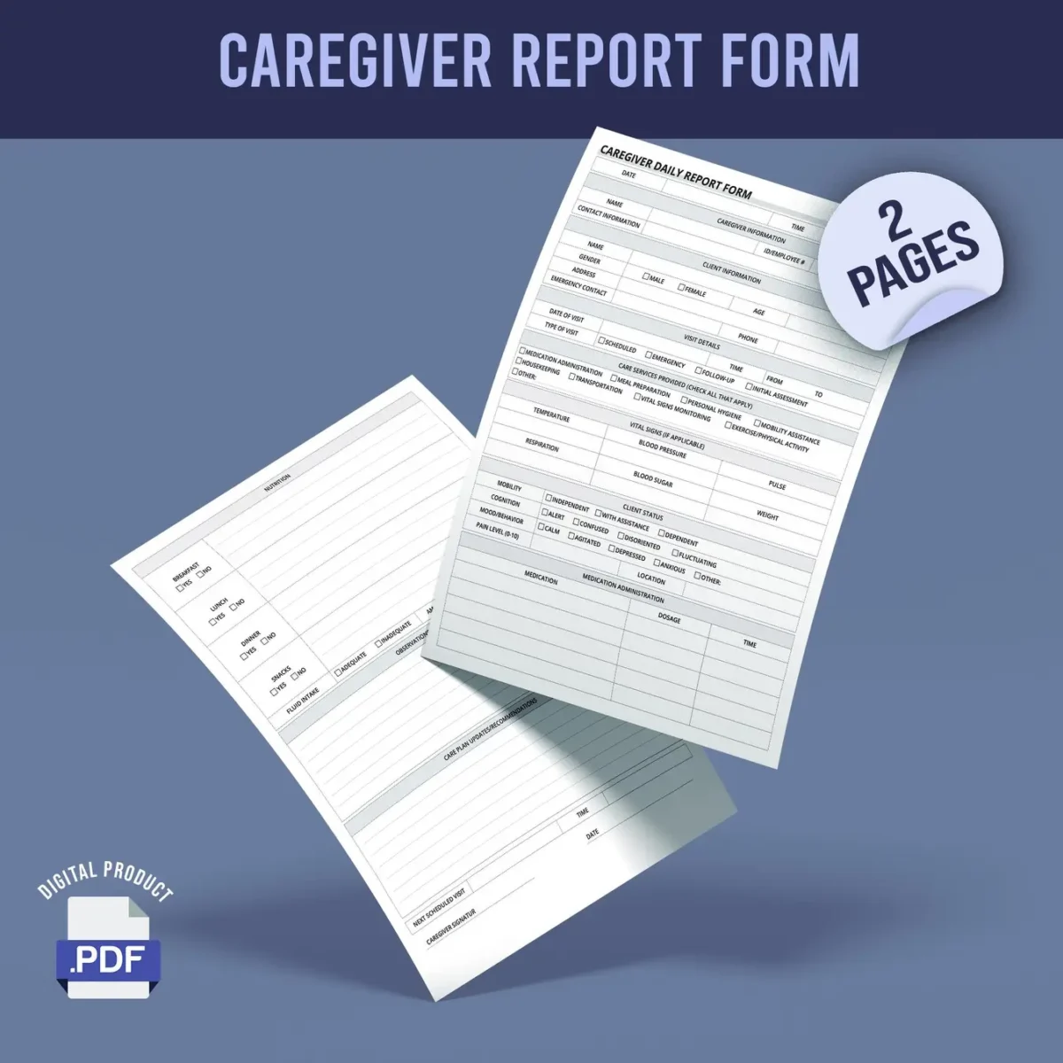 Caregiver Report Form - Image 1