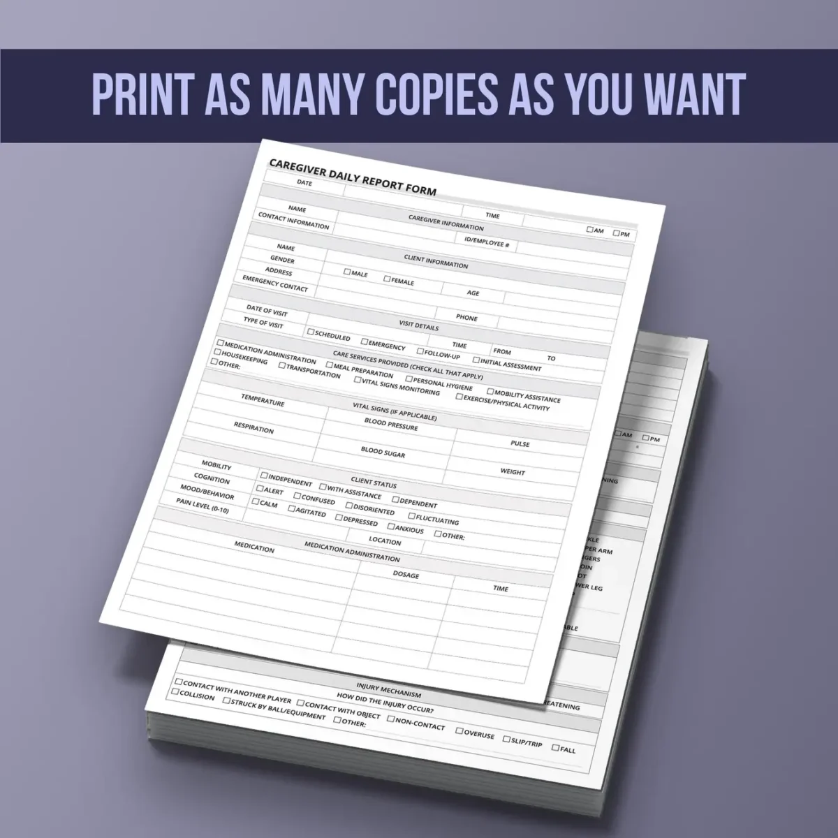 Caregiver Report Form - Image 3
