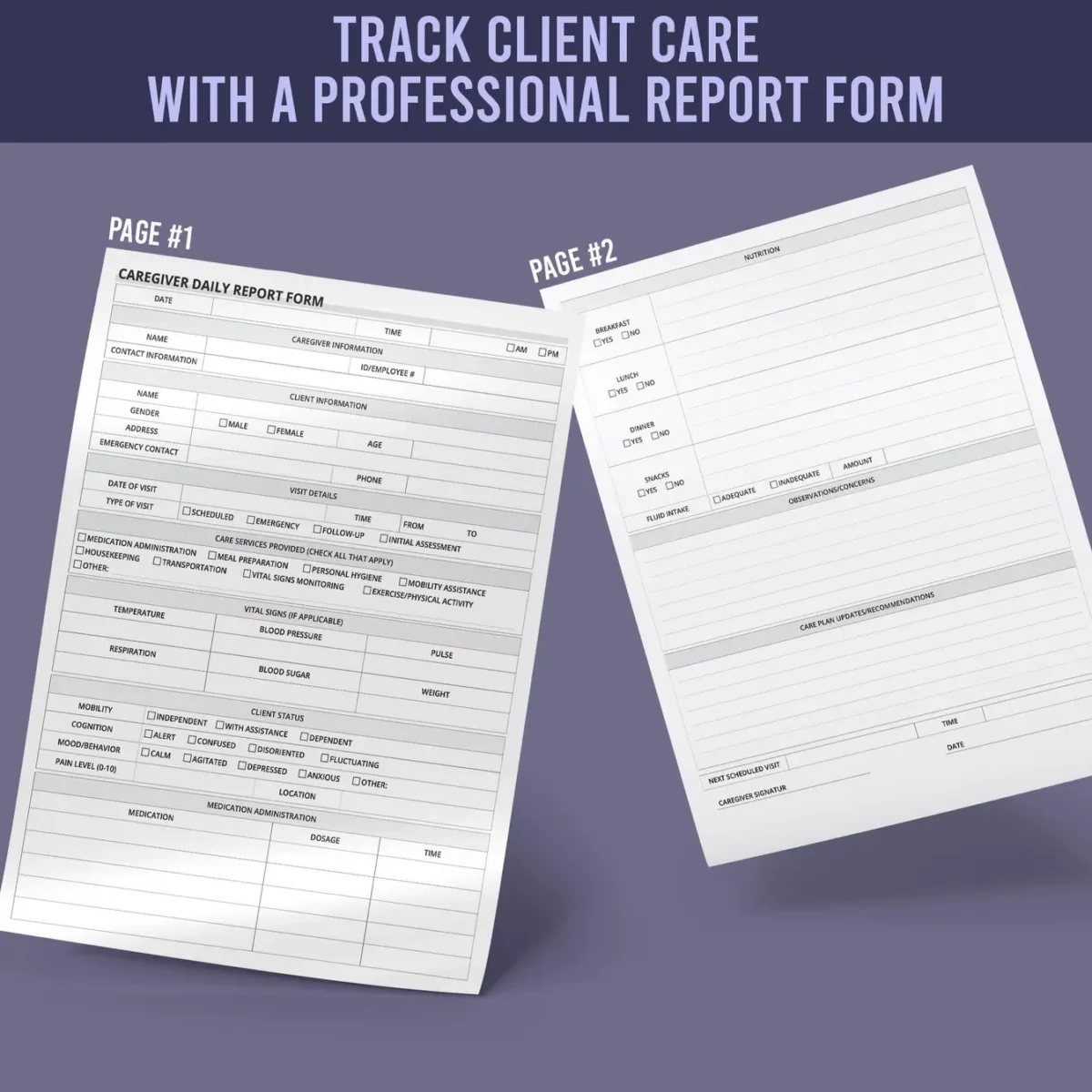 Caregiver Report Form - Image 2