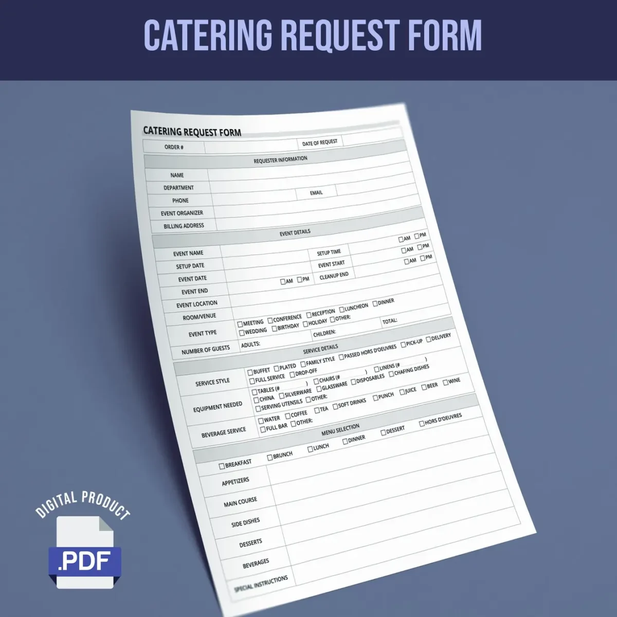 Catering Request Form - Image 1
