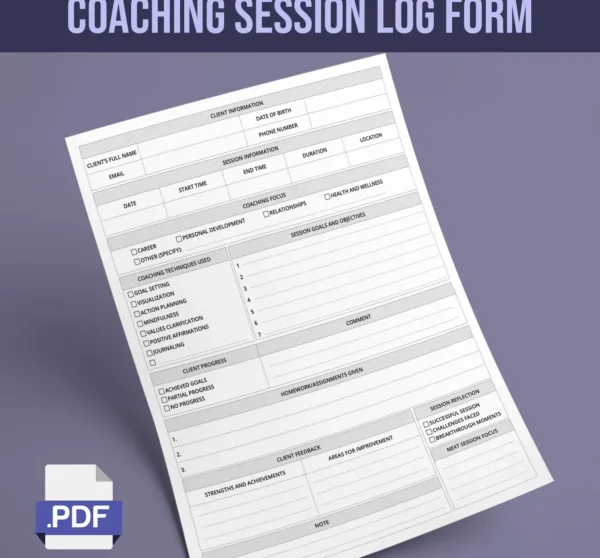 Coaching Session Log Form