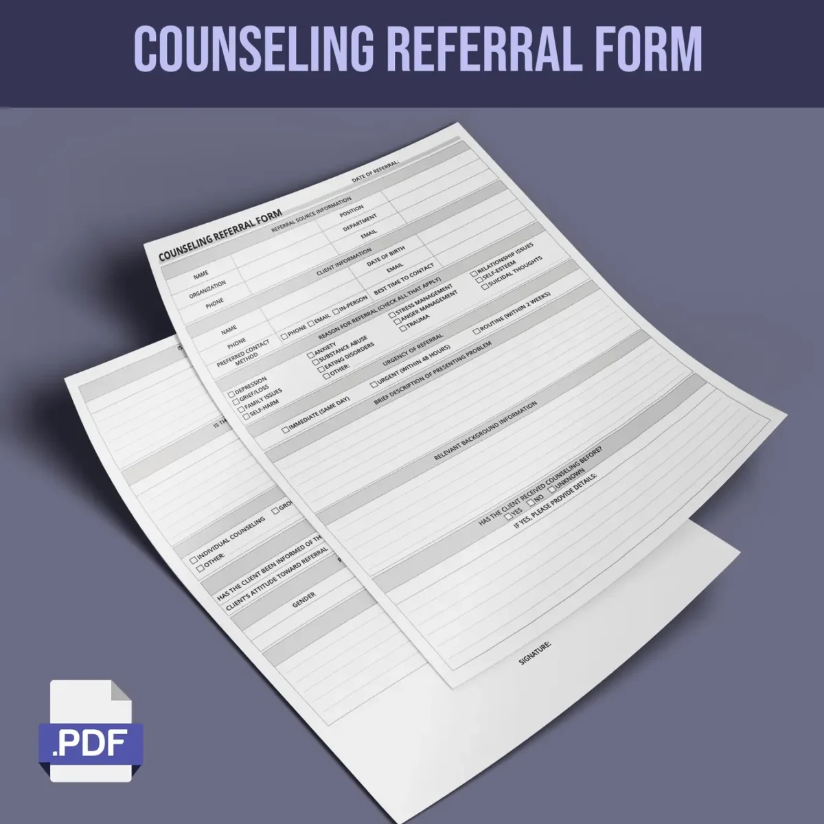 Counseling Referral Form - Image 1