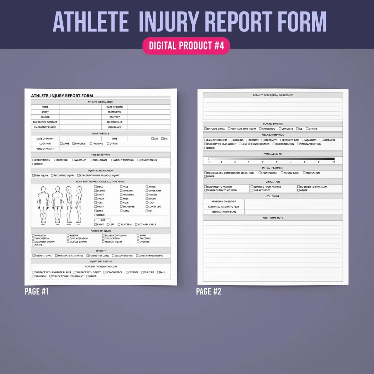 Essential Baseball Team Management Forms Bundle (8 Printable PDF) - Image 5