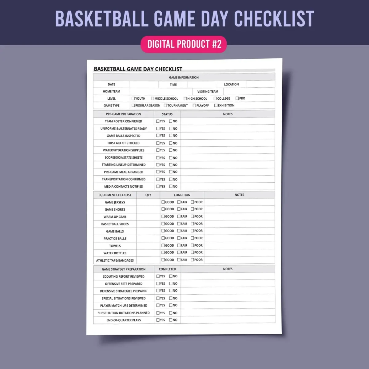 Essential Basketball Team Management Forms Bundle - Image 3