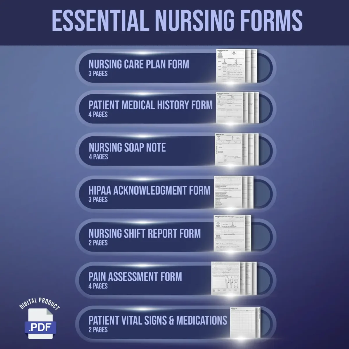 Essential Nursing Forms bundle - Image 1