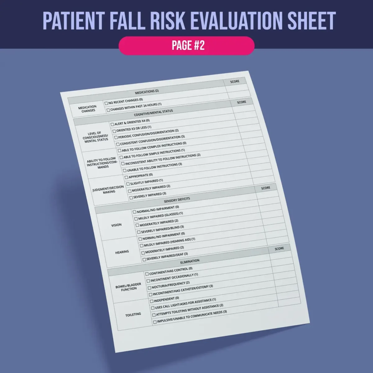 Fall Risk Assessment Form - Image 3