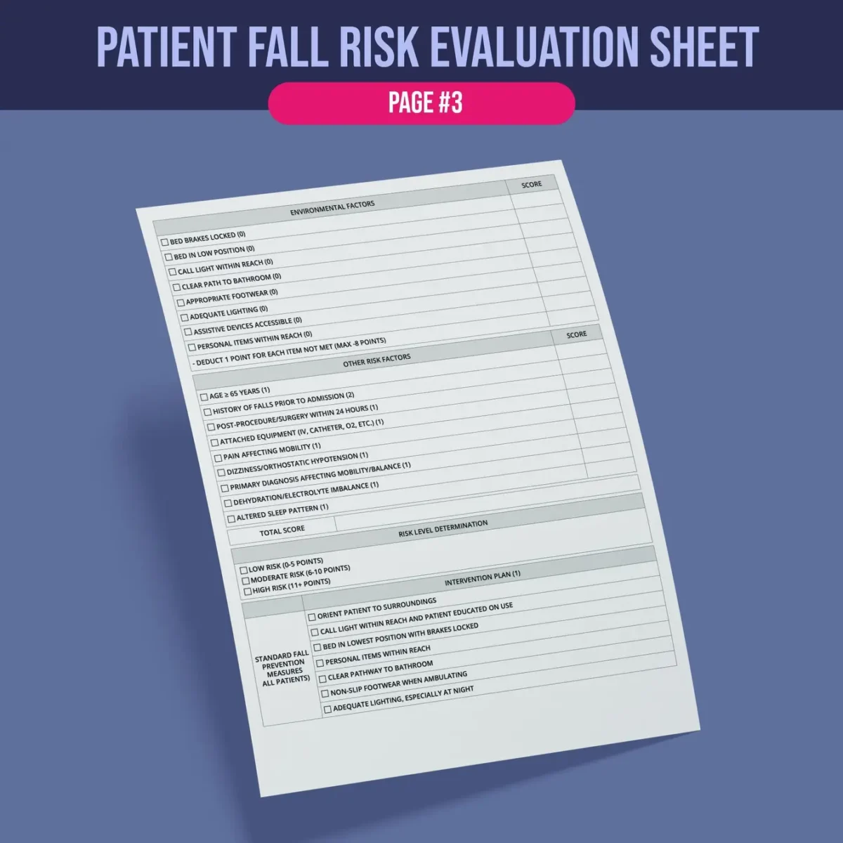 Fall Risk Assessment Form - Image 4
