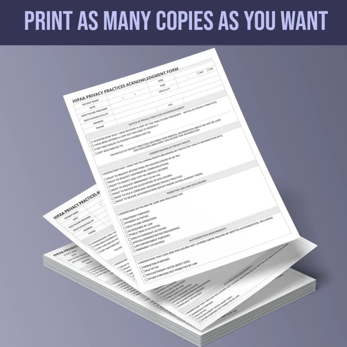 HIPAA Privacy Practices Acknowledgment Form - Image 5