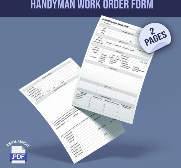 Handyman Work Order Form