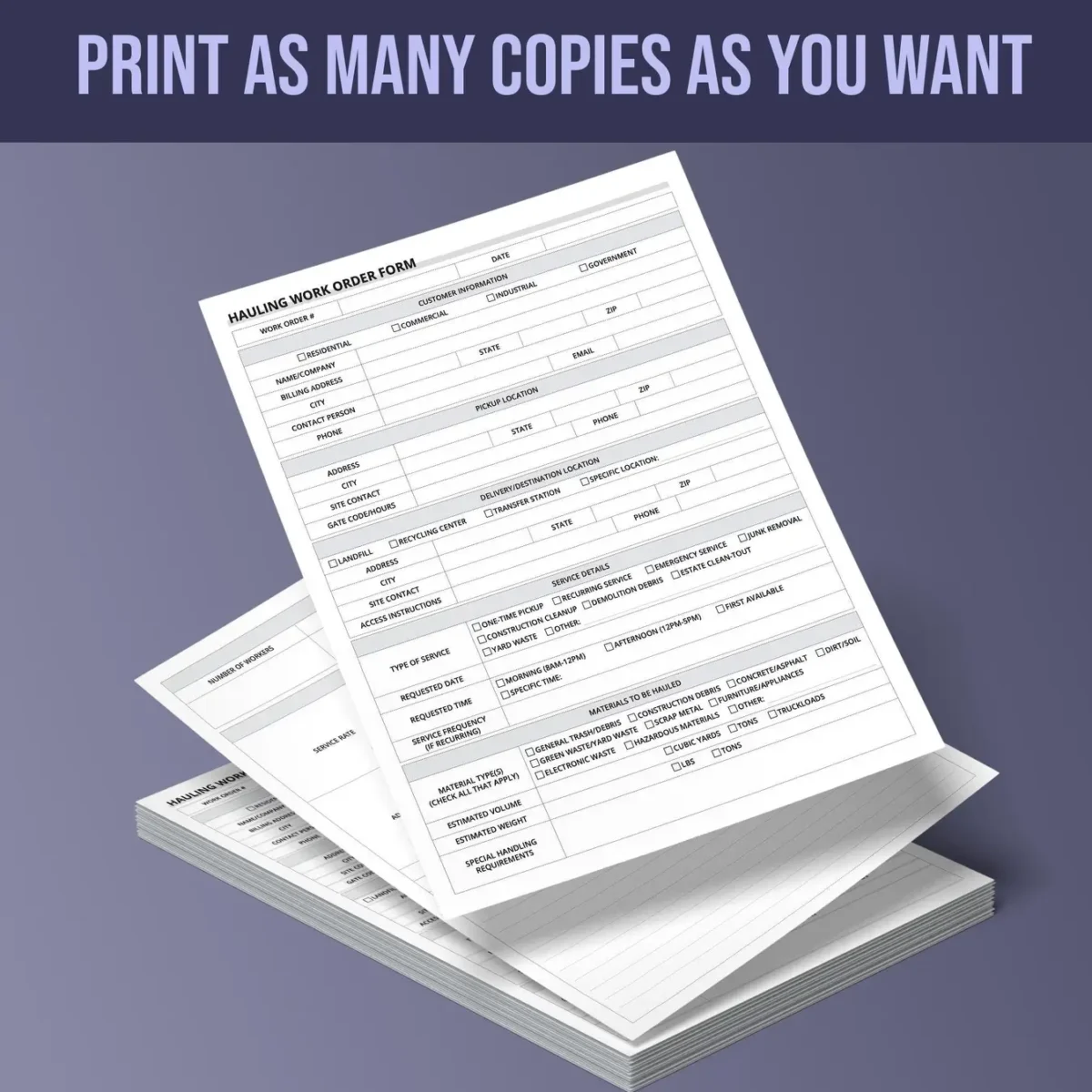 Hauling Work Order Form - Image 4