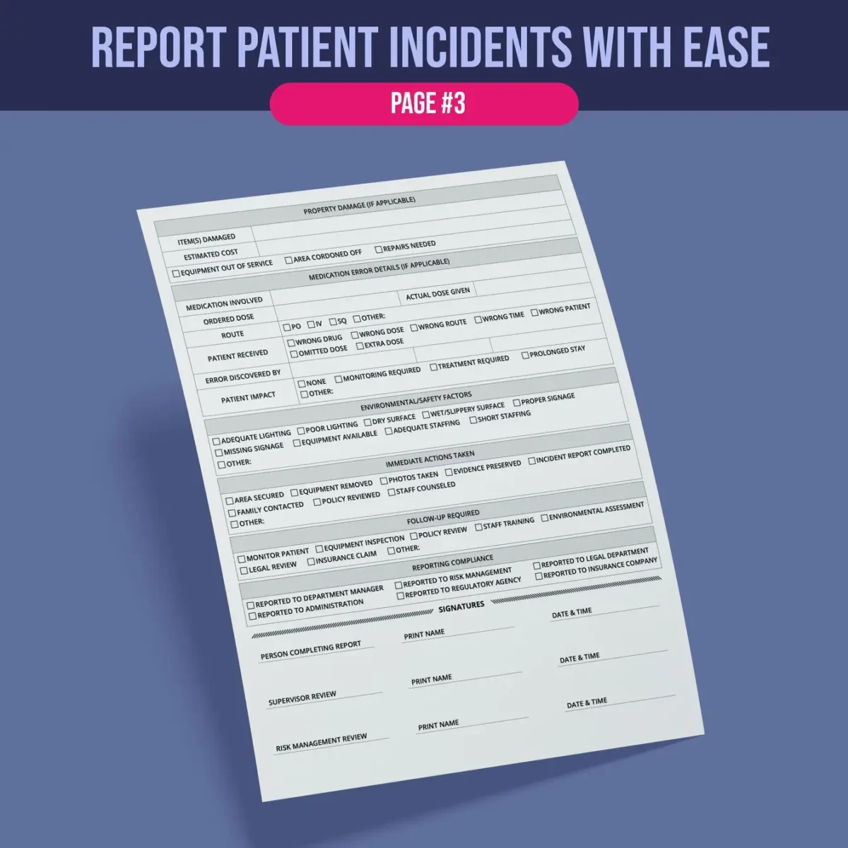 Healthcare Incident/Accident Report Form - Image 4