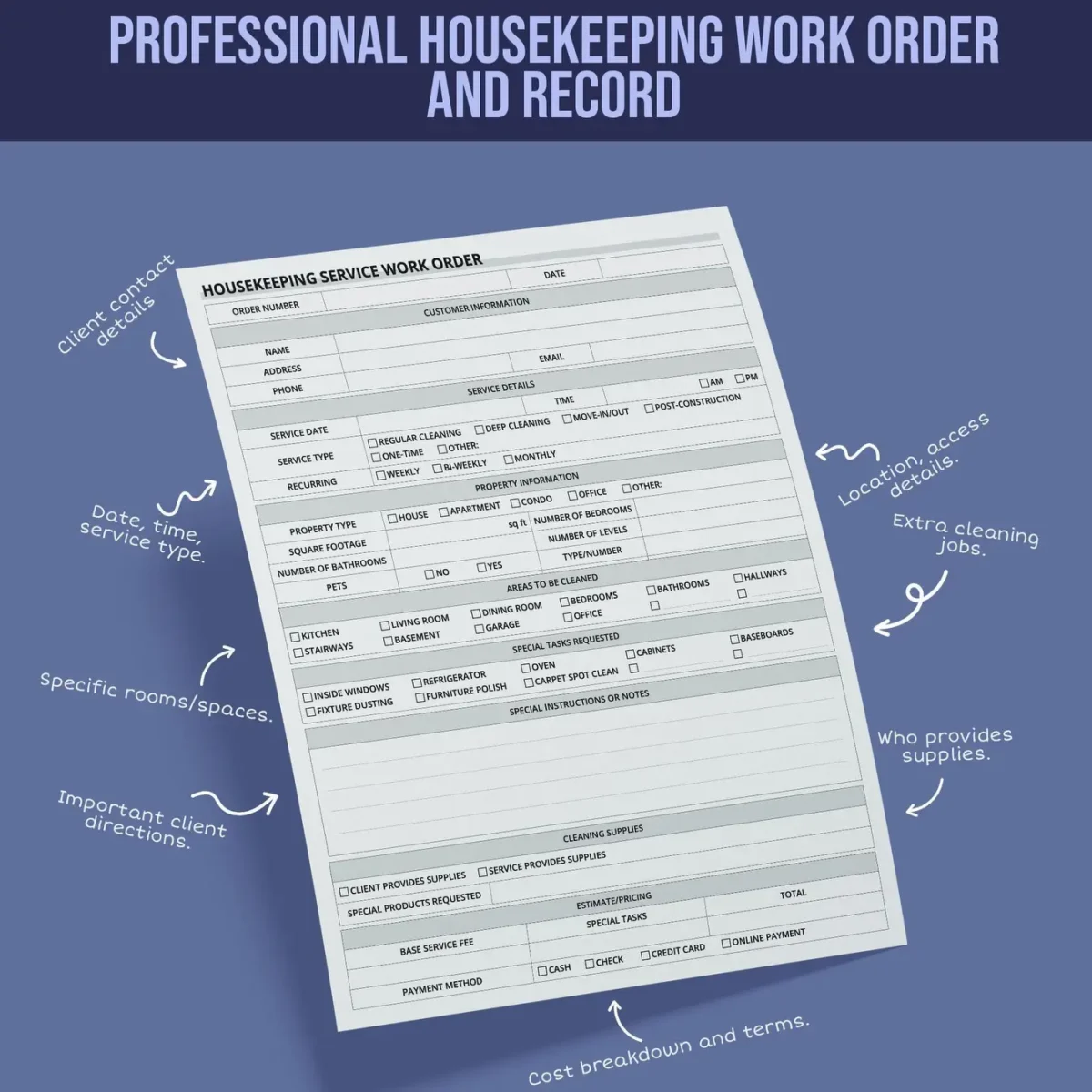 Housekeeping Service Work Order - Image 2