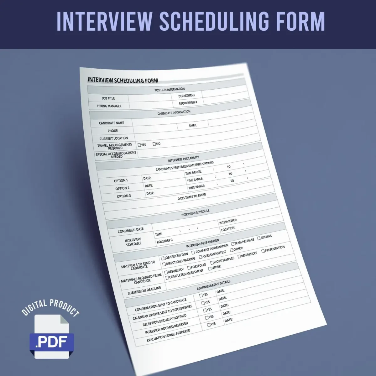 Interview Scheduling Form - Image 1