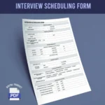 Interview Scheduling Form