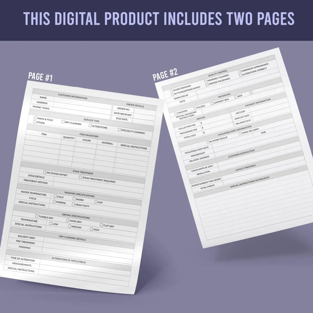 Laundry Services Record Form - Image 2