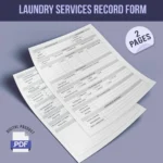Laundry Services Record Form