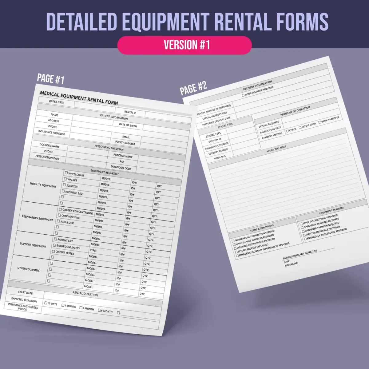 Medical Equipment Rental Form - Image 2