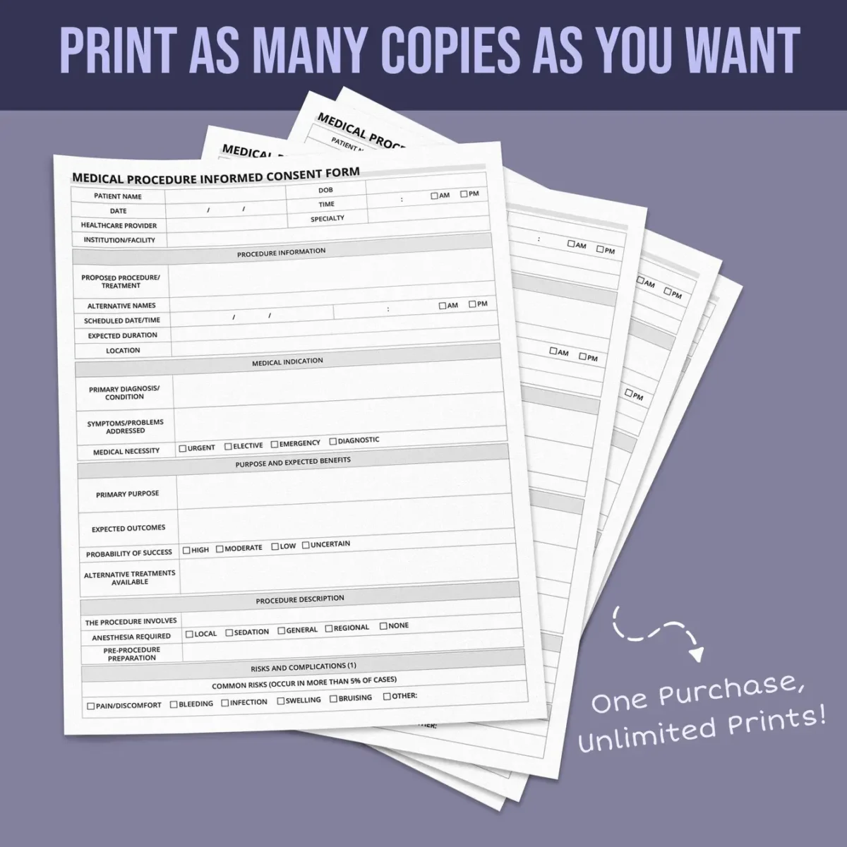 Medical Procedure Informed Consent Form - Image 2
