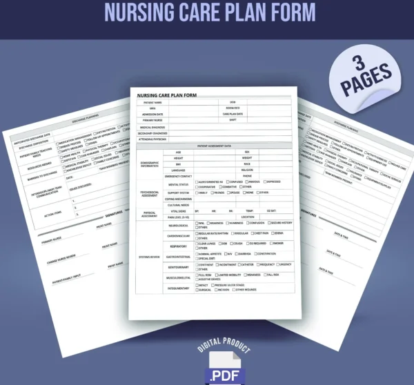 Nursing Care Plan Form