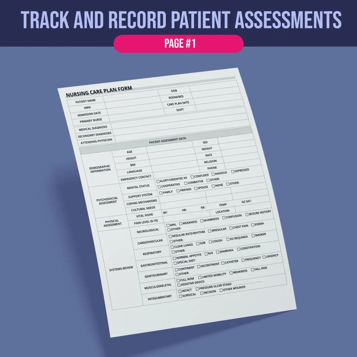 Nursing Care Plan Form - Image 2