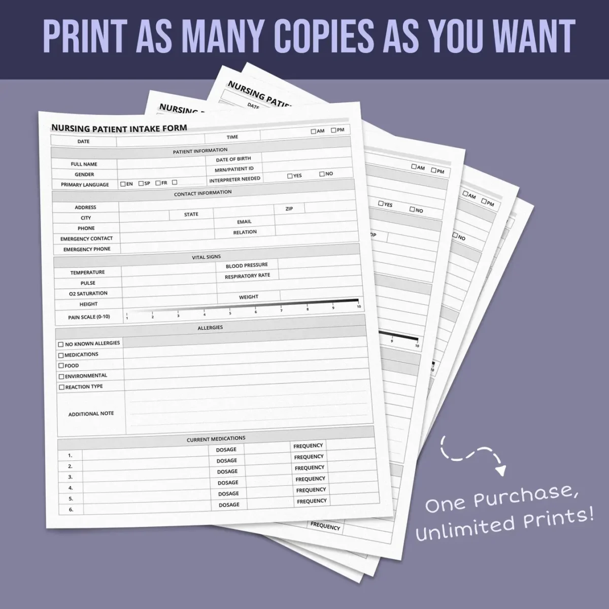 Nursing Patient Intake Form - Image 5