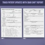 Nursing Shift Report Form - SBAR Format - Image 2