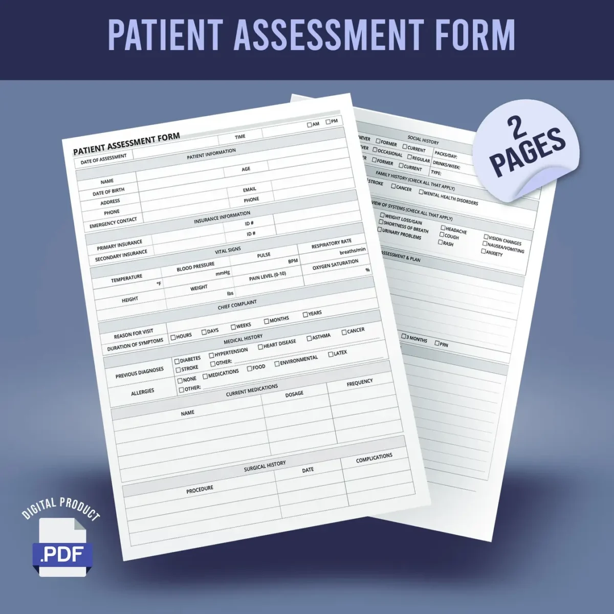 Patient Assessment Form - Image 1
