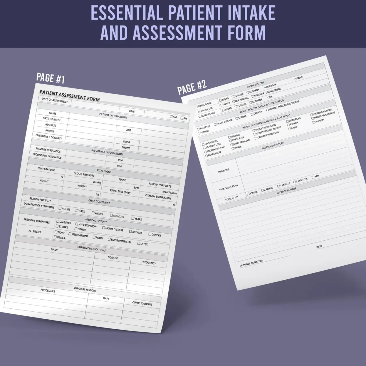 Patient Assessment Form - Image 2
