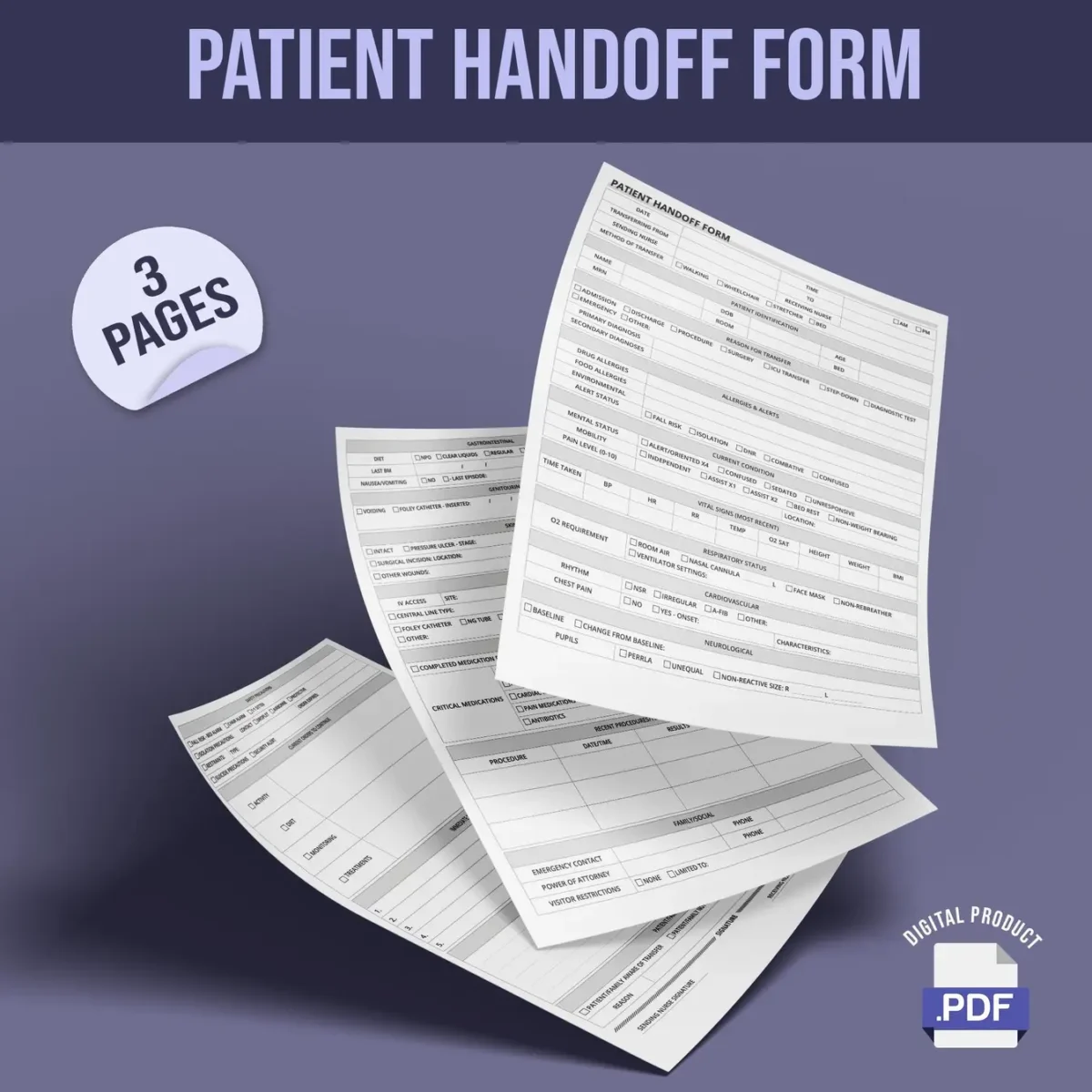 Patient Handoff Form - Image 1