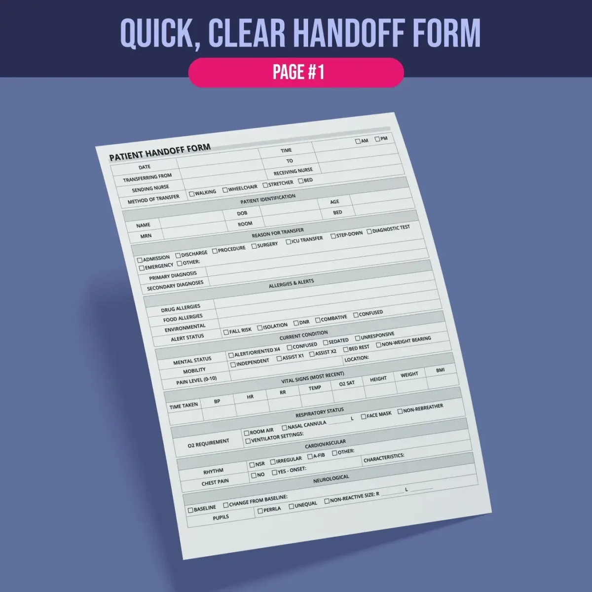 Patient Handoff Form - Image 2