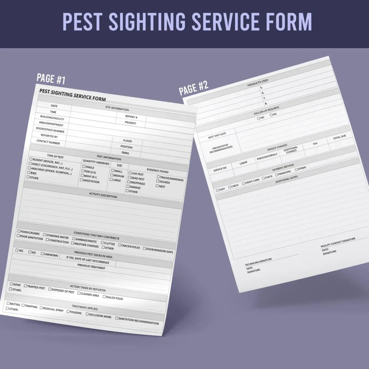 Pest Sighting Service Form - Image 2