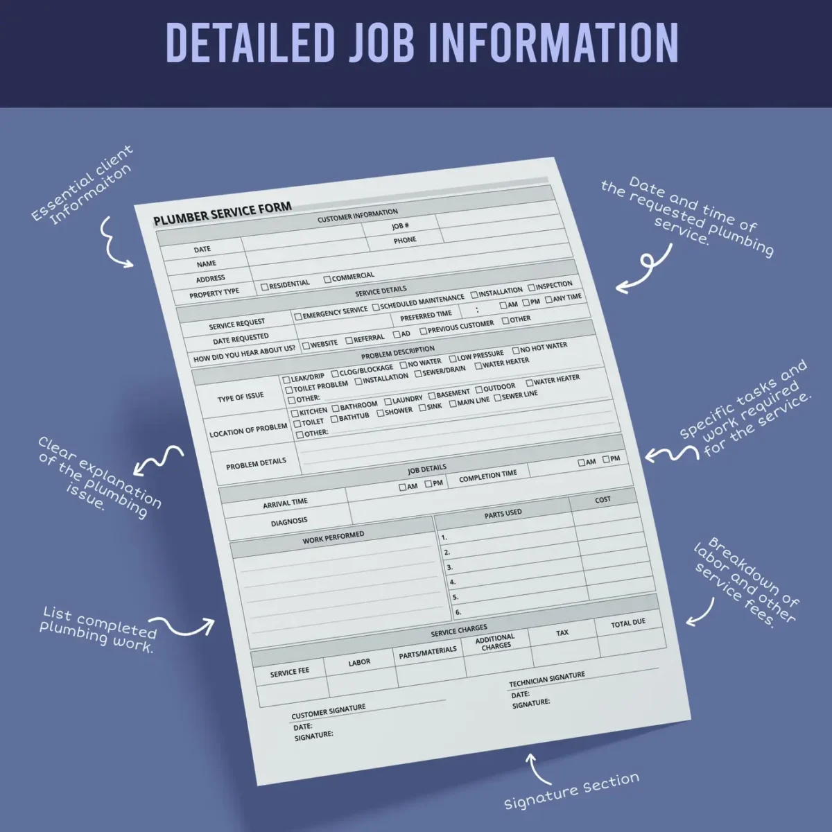Plumber Service Form - Image 2