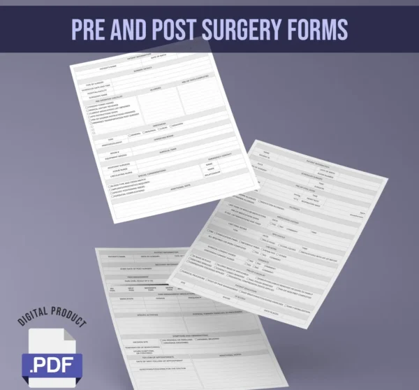 Pre and Post Surgery Forms