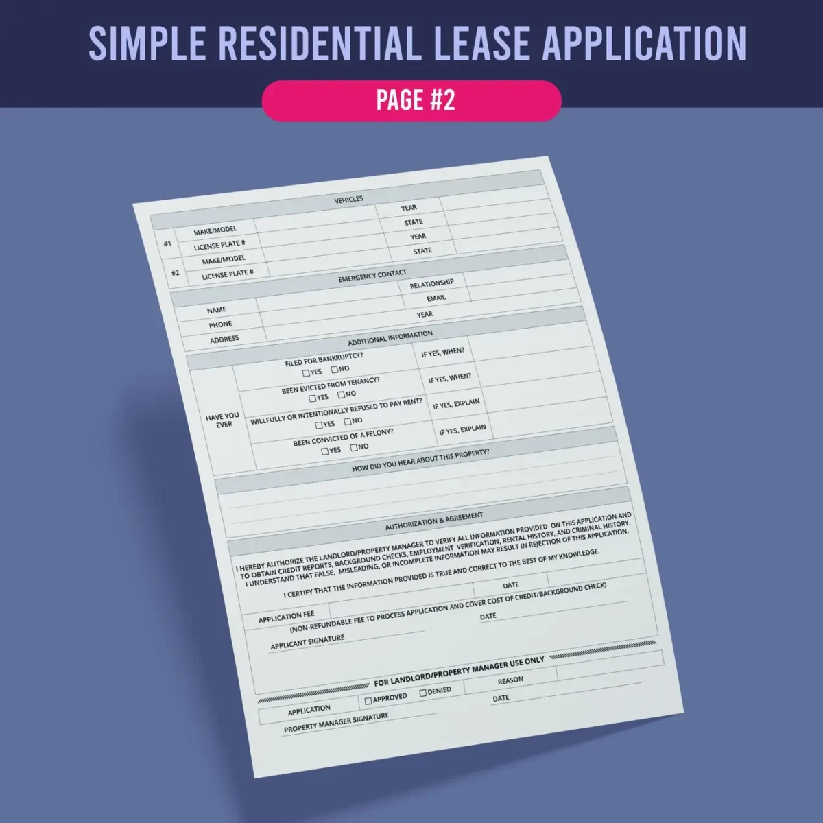 Residential Rental Application - Image 3