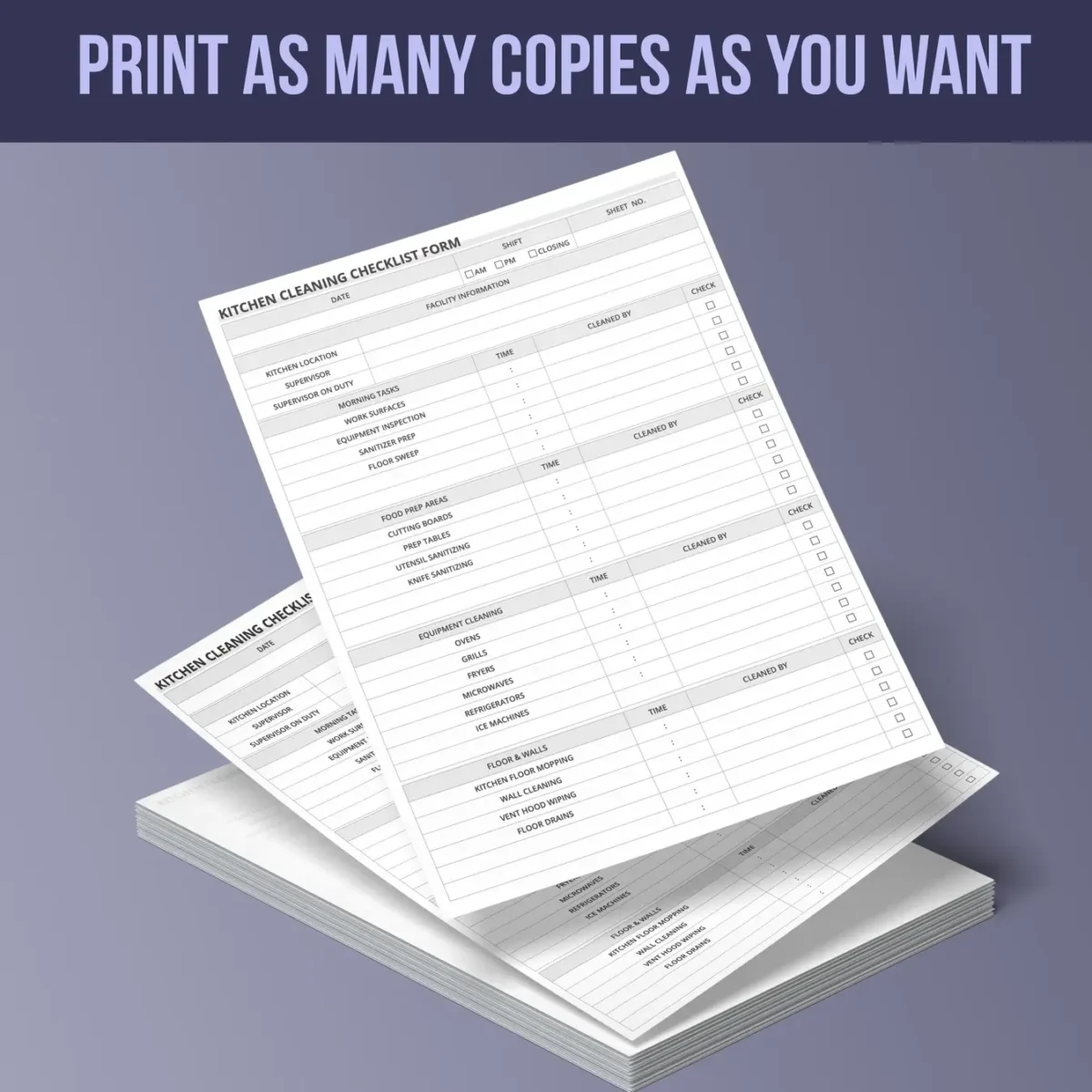 Restaurant Kitchen Tracking Forms Bundle - Image 7