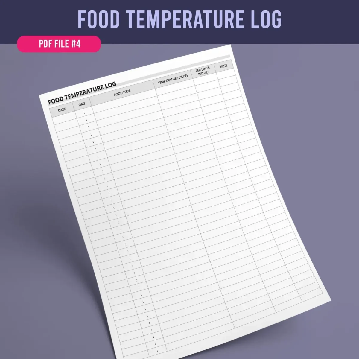 Restaurant Kitchen Tracking Forms Bundle - Image 5