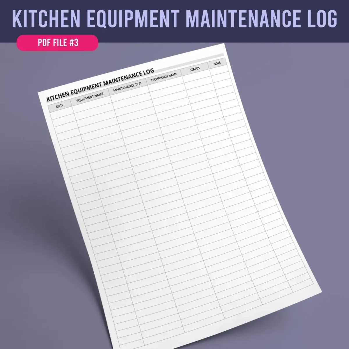 Restaurant Kitchen Tracking Forms Bundle - Image 4