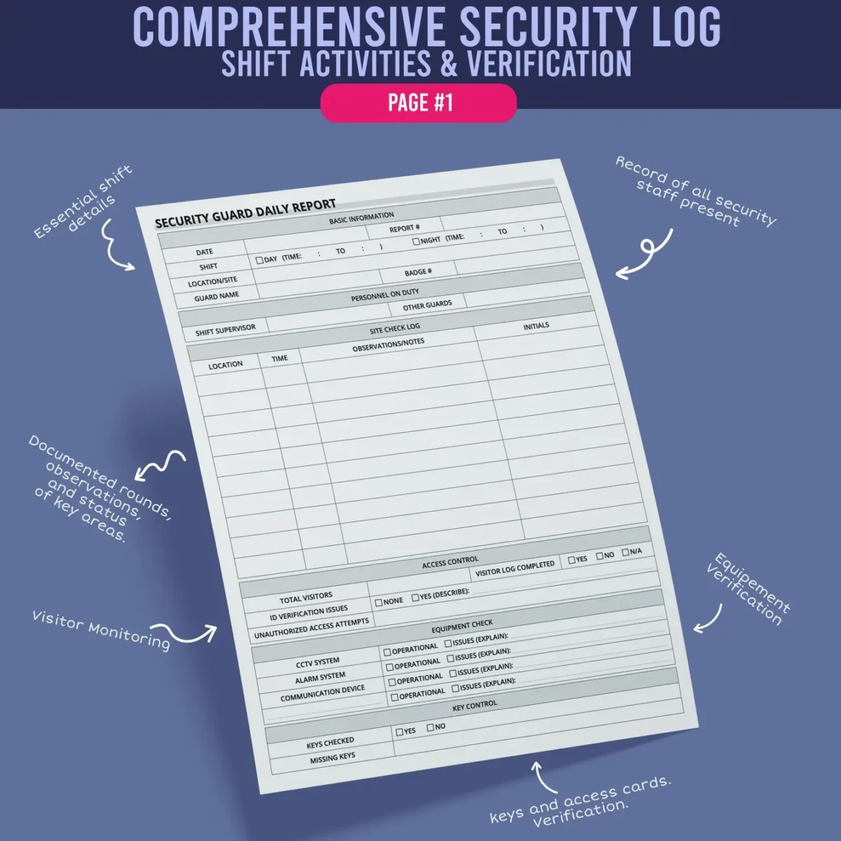 Security Guard Daily Report Forms - Image 3