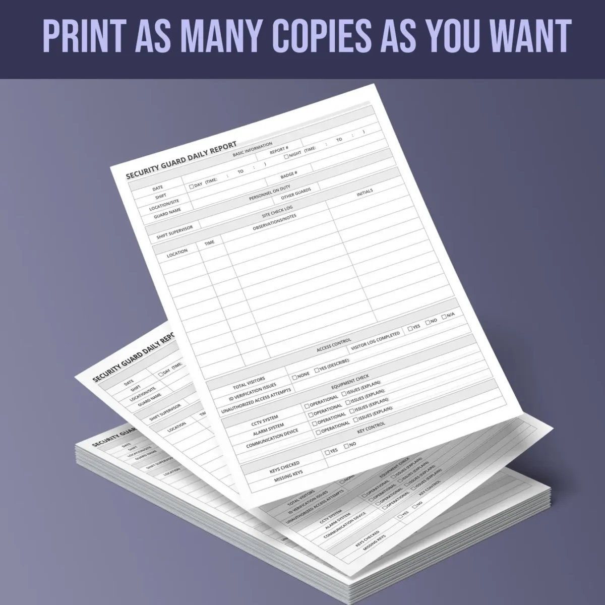 Security Guard Daily Report Forms - Image 5