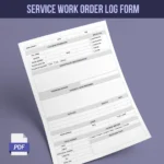 Service Work Order Log Form