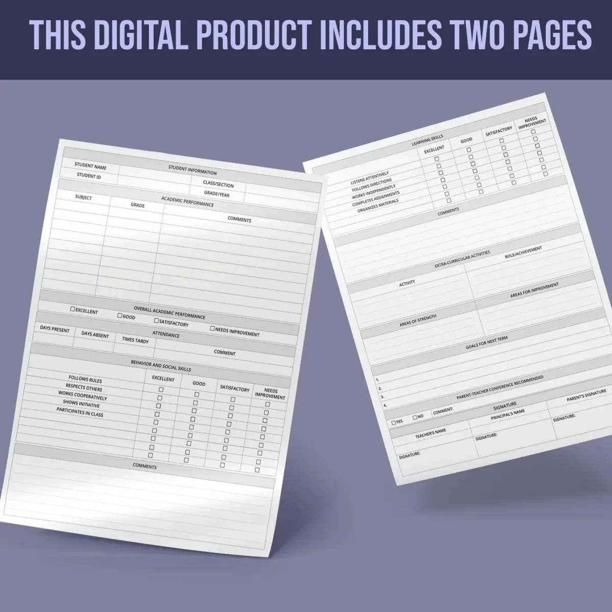 Student Evaluation Report Form - Image 2