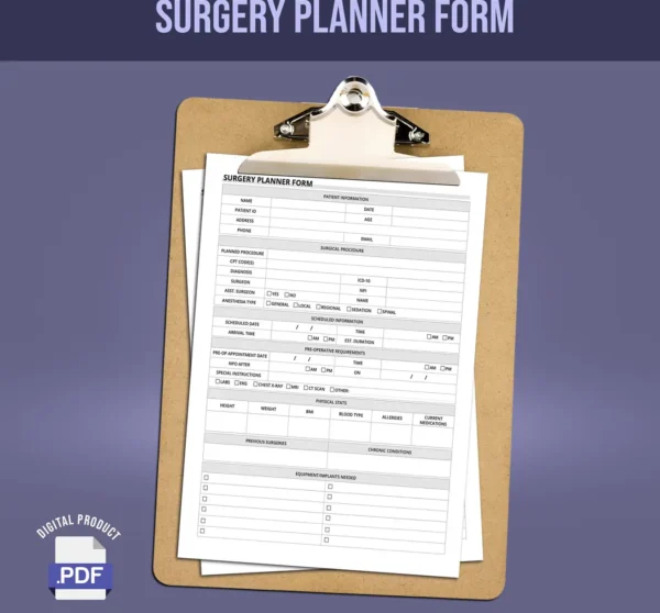 Surgery Planner Form