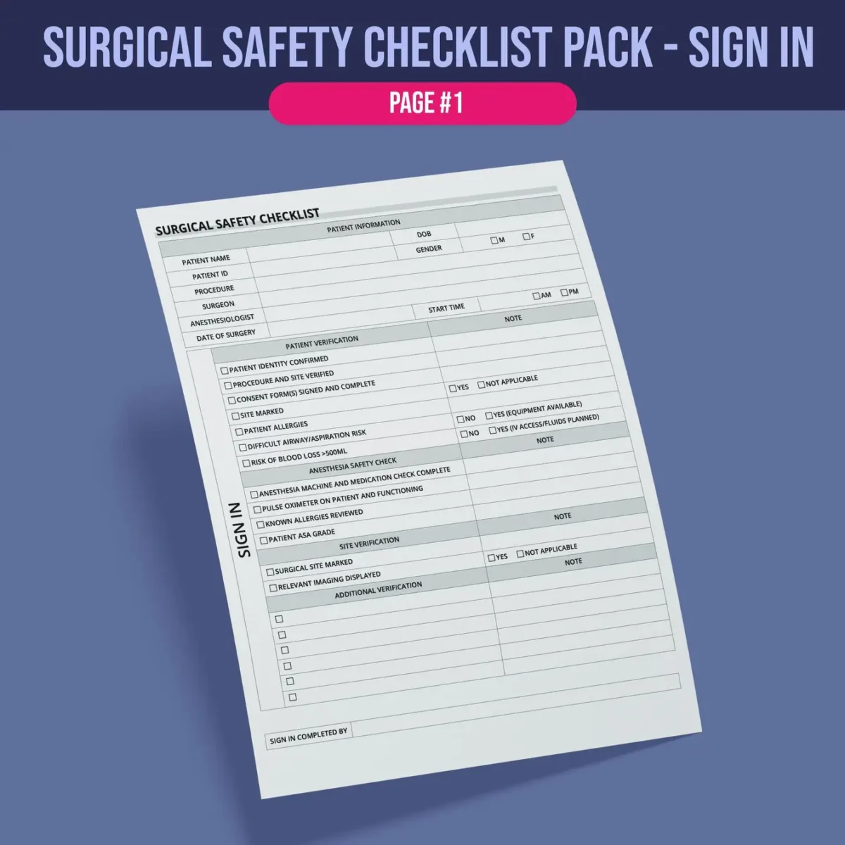Surgical Safety Checklist - Image 2