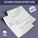 Tailoring Services Record Form