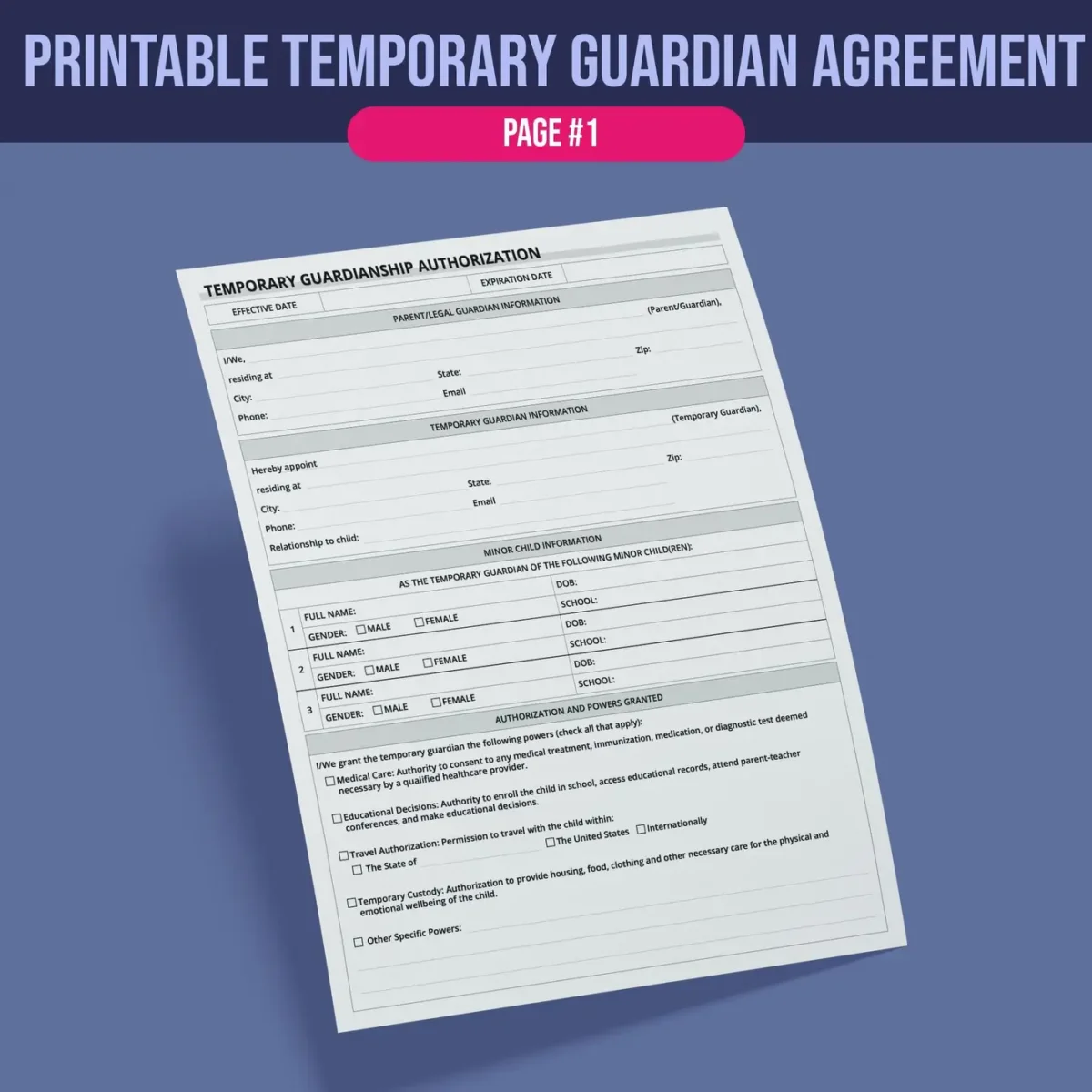 Temporary Guardianship Authorization - Image 2