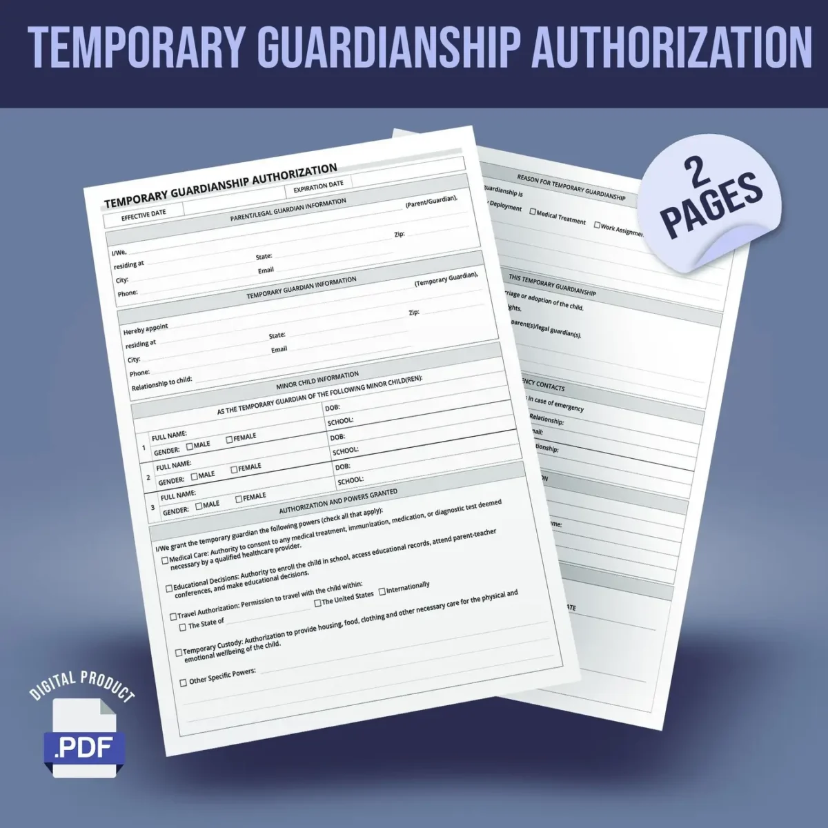 Temporary Guardianship Authorization - Image 1