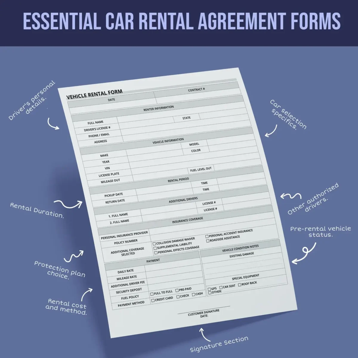 Vehicle Rental Form - Image 2
